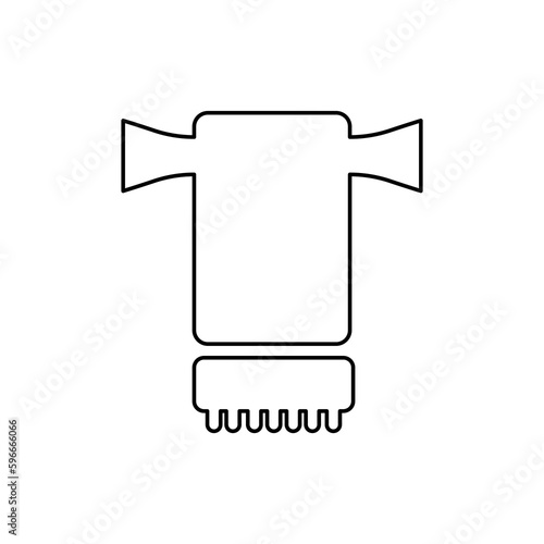 towel rack icon, on a white background, vector illustration