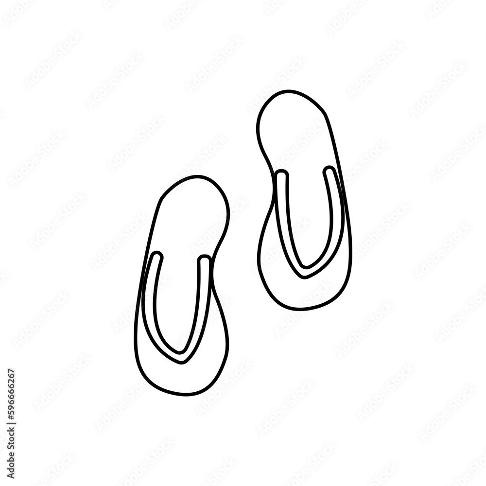 slippersicon on a white background, vector illustration slippersicon on a white background, vector illustration