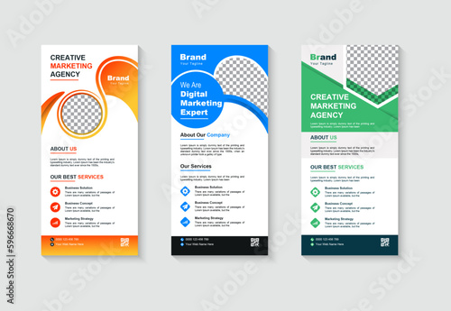 Modern business dl flyer or rack card design template