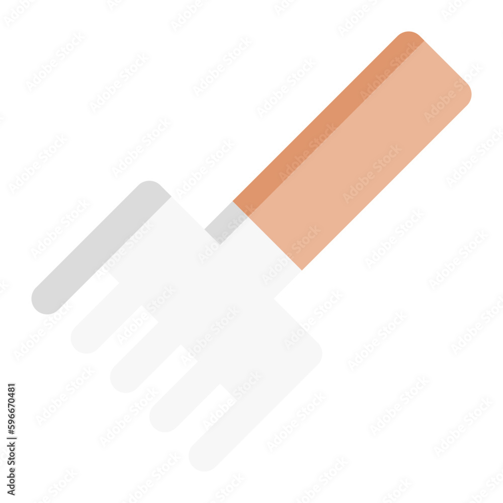 Isolated gardening rake in flat icon on white background. Farming, spring, tool Isolated gardening rake in flat icon on white background. Farming, spring, tool