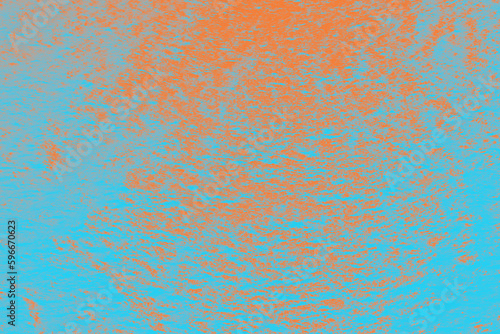 Orange and turquoise abstract mottled heterogeneous background