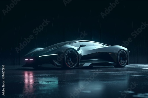 Isolated image of Concept Car 1 captured from camera 2. Generative AI © Isolde