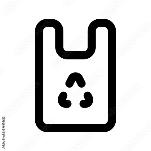 recycled plastic bag icon