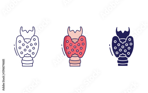 thyroid vector icon