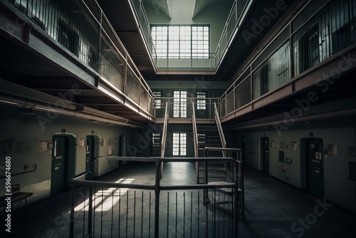 Indoor space for incarcerated individuals. Generative AI