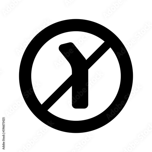 no straws glyph icon