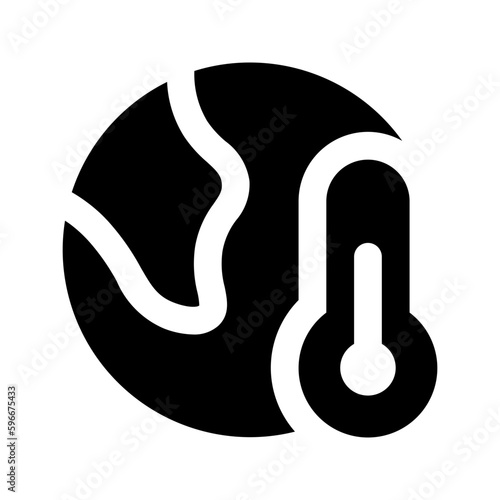 global warming glyph icon