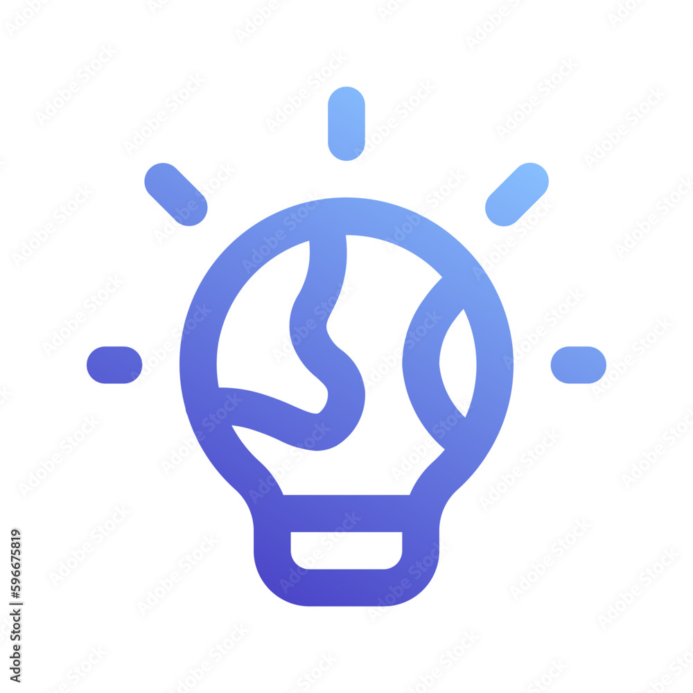 eco bulb gradient icon