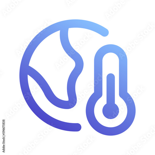 global warming gradient icon