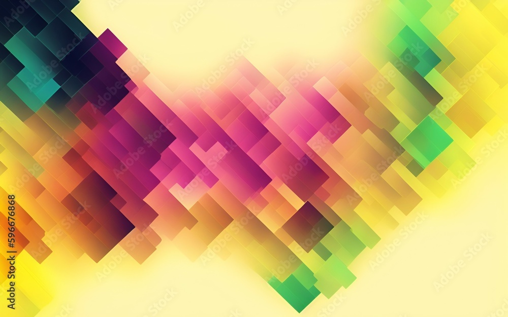 Photo of a vibrant abstract composition made up of squares and rectangles Photo of a vibrant abstract composition made up of squares and rectangles