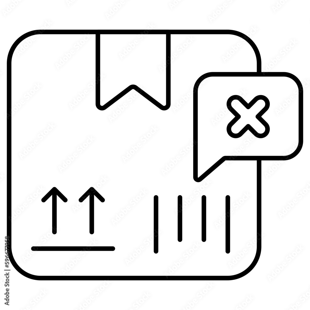 A unique design icon of order cancel A unique design icon of order cancel