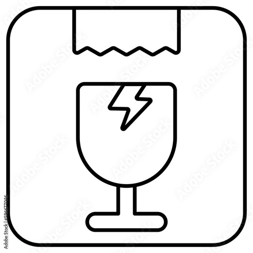 Modifiable icon of fragile parcel