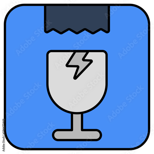 Modifiable icon of fragile parcel