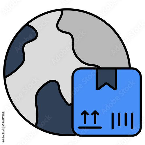 A perfect design icon of global delivery