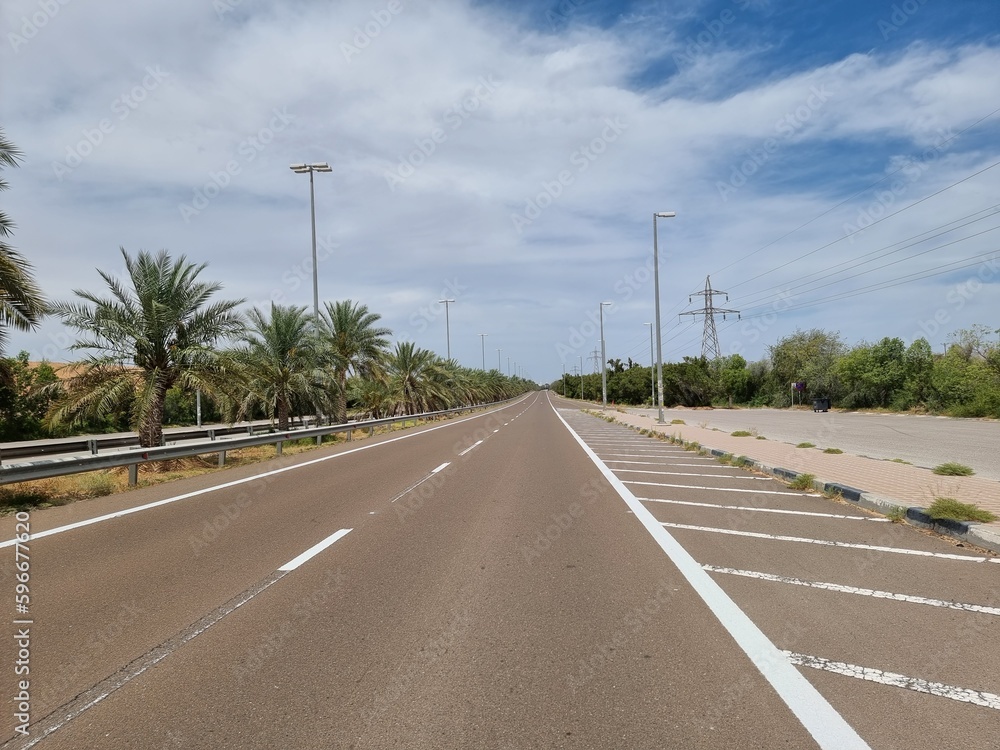 Road in the desert, Abu Dhabi,UAE.