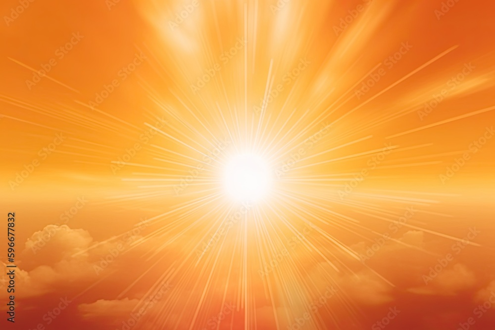 Obraz premium Radiant sunshine in a summery natural abstract backdrop with a gleaming sun. Generative AI