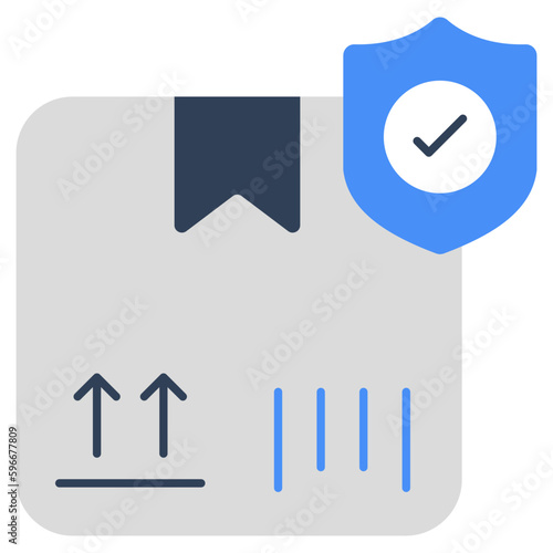 Editable design icon of parcel security