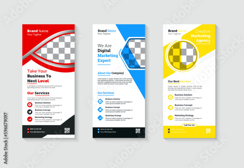 Creative marketing agency rack card or dl flyer template