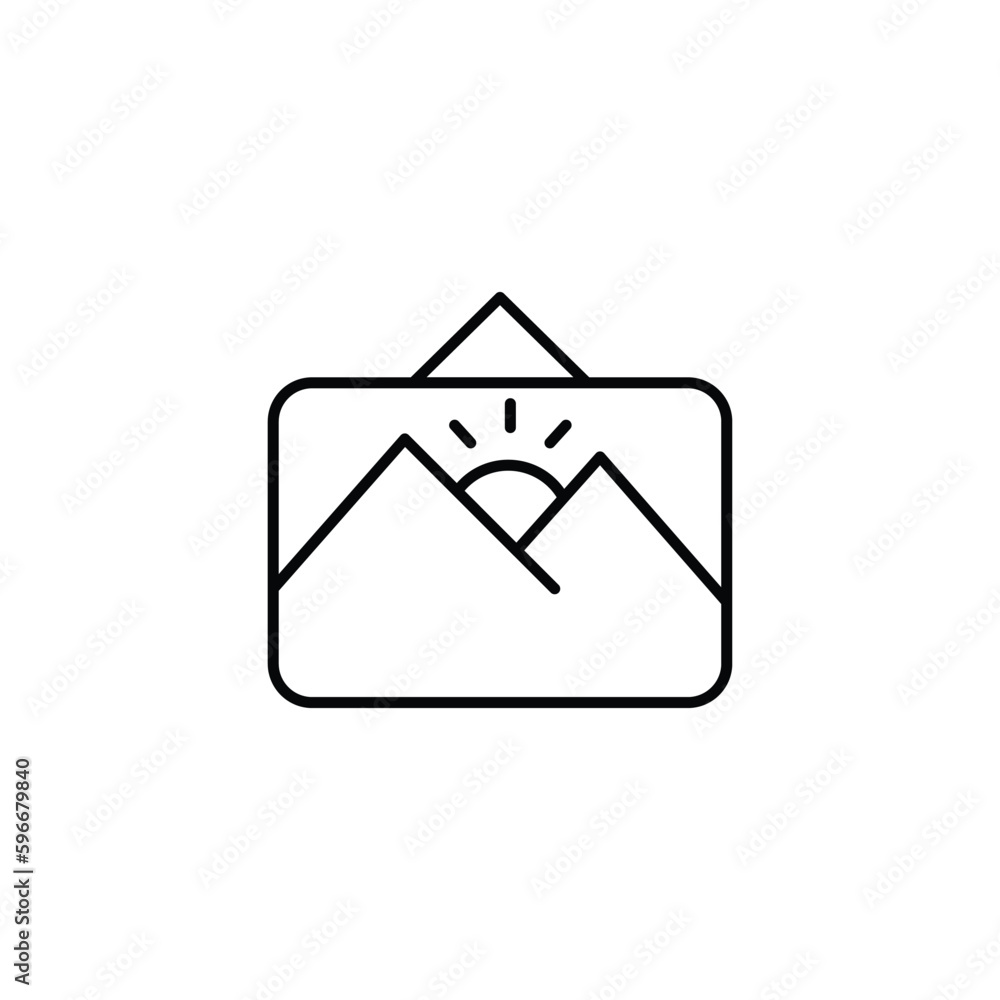 Wall Photoframe icon design with white background stock illustration Wall Photoframe icon design with white background stock illustration