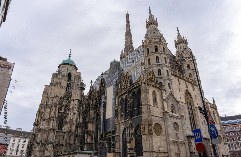 St. Stephan Cathedral or Stephansdom, the mother church of the Roman Catholic Archdiocese of Vienna, located in the city center of Vienna, Austria.
