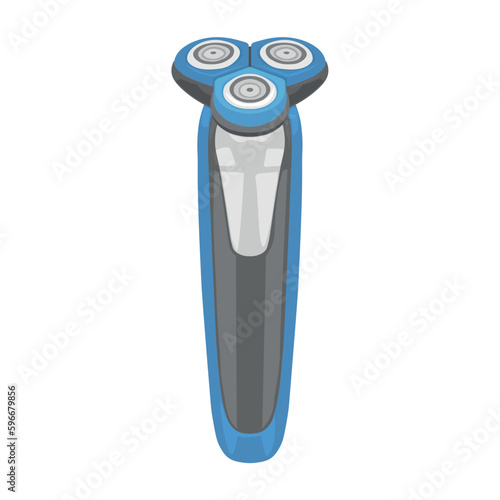 Modern electric razor on white background