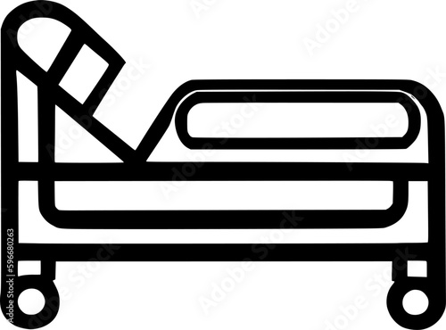 hospital bed icon vector symbol design illustration