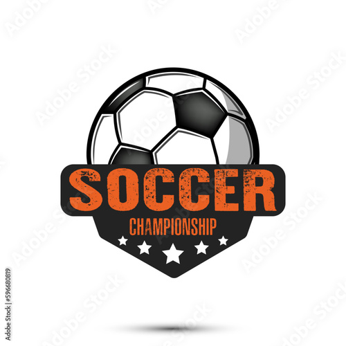 Soccer logo design template