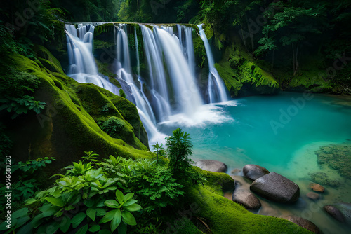 waterfall in the jungle