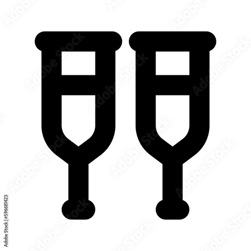 crutches glyph icon