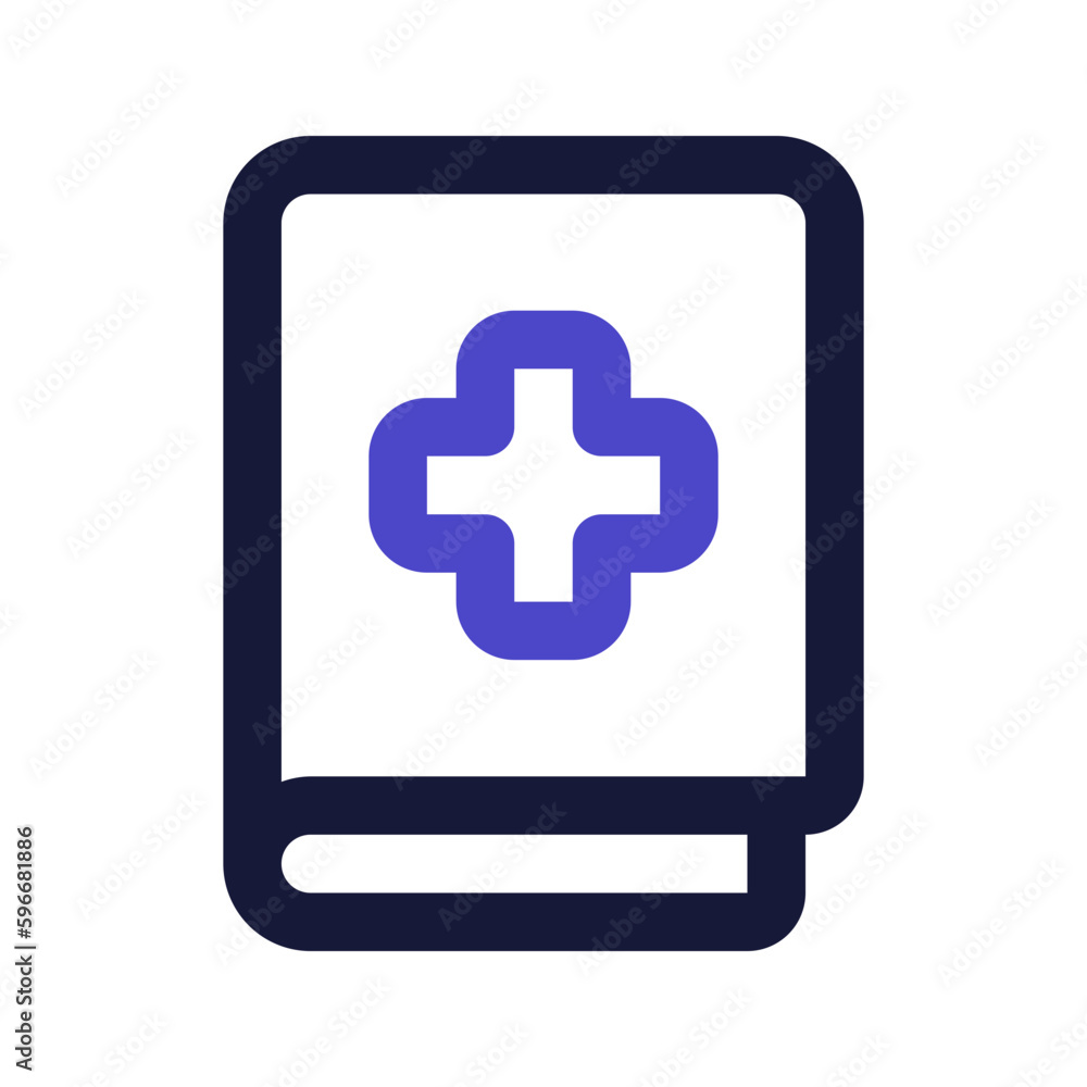 medical book line color icon medical book line color icon