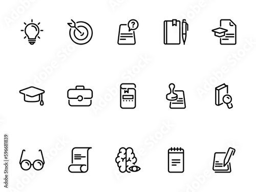 Simple vector icon on a theme learning, education