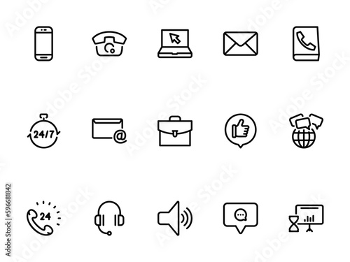 Simple vector icon on a theme contact us, feedback, message