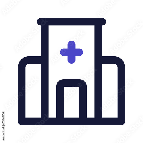 hospital line color icon