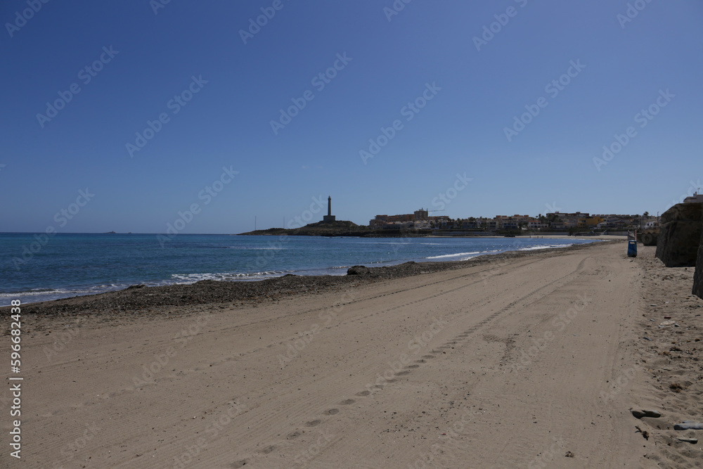 Levante Beach in Cabo de Palos fishing village Levante Beach in Cabo de Palos fishing village