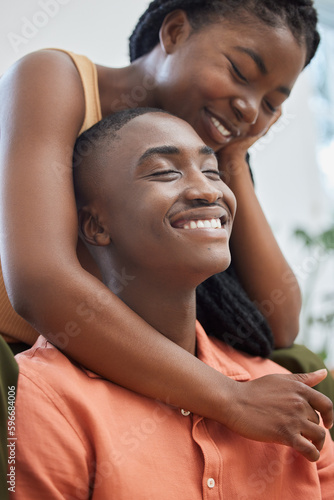 Loving couple being affectionate. Cheerful african american couple bonding and spending time together. Happy boyfriend and girlfriend sharing intimate moments. Feeling safe and secured