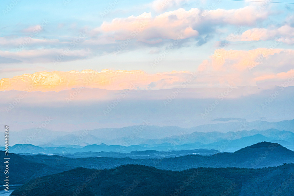 Panorama scenery of Mountain landscape.