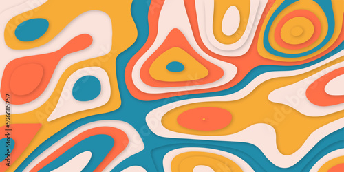High resolution illustration of a designed cellular apparat background pattern. Wallpaper of an illustrative organism map with blue, violet and red colours. 