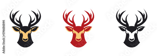 Deer icon, logo isolated on white background. Vector illustration © artisttop