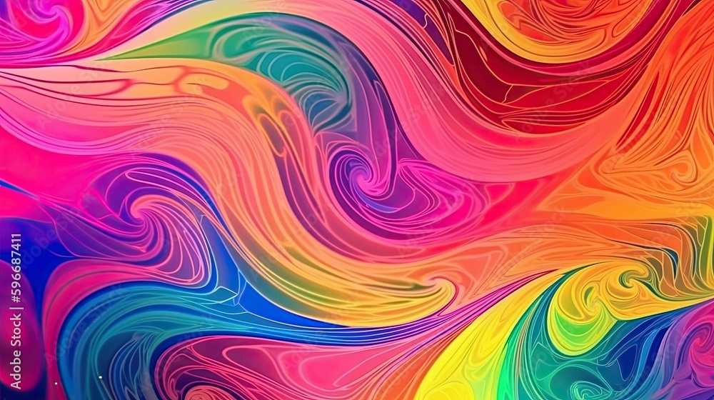  Colorful and mesmerizing abstract background with swirling patterns, generative ai