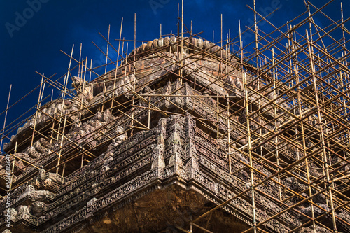 Temple under renovation