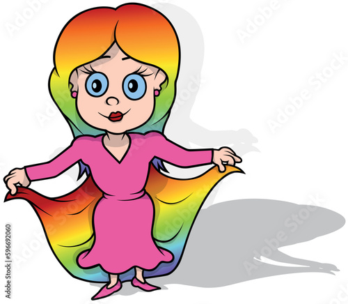 Fairy with Long Rainbow Hai...