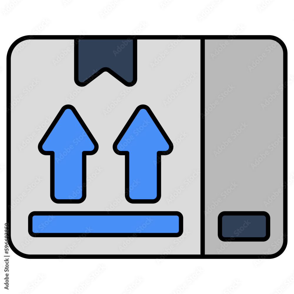 An editable design icon of carton An editable design icon of carton