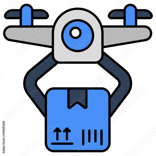 Modern design icon of drone delivery