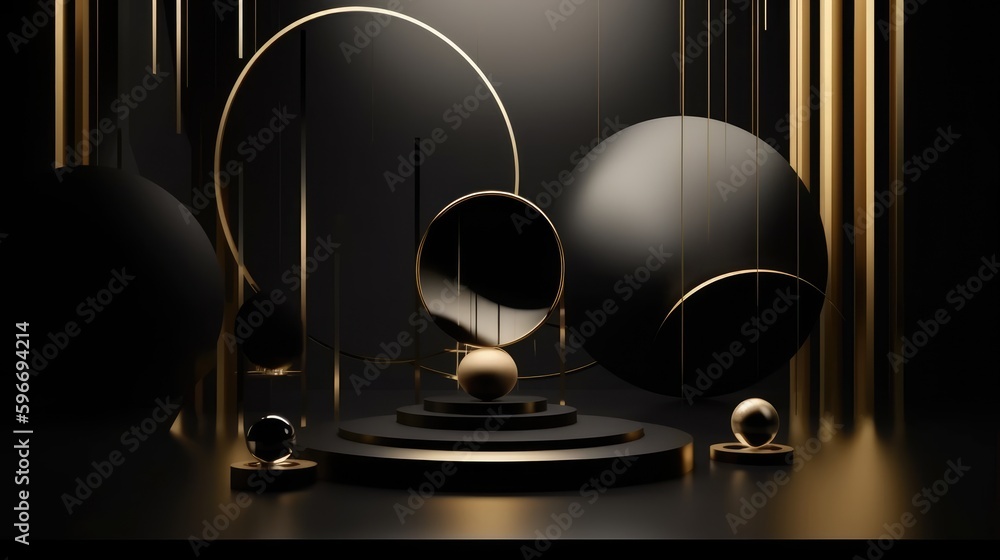 Black luxury background with gold elements Black luxury background with gold elements