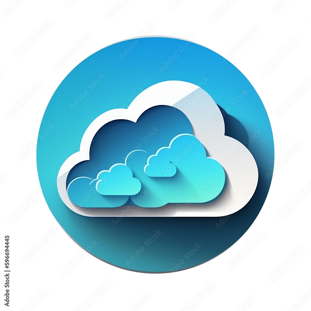 cloud blue icon logo PNG (created with Generative AI) cloud blue icon logo PNG (created with Generative AI)