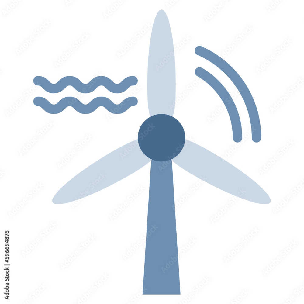air wind windmill green energy environment icon flat style air wind windmill green energy environment icon flat style
