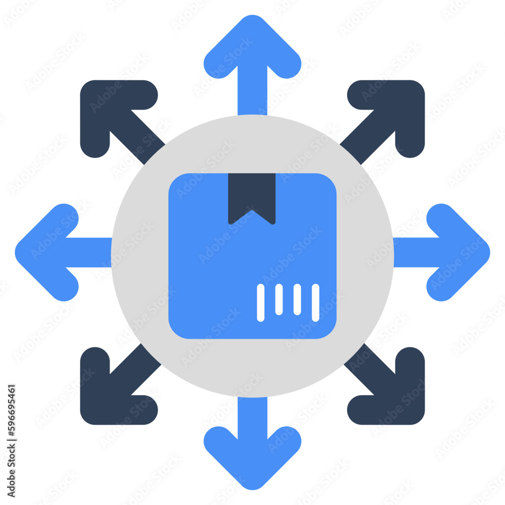Editable design icon of parcel directions Editable design icon of parcel directions