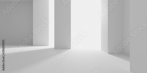 White Abstract Modern Architecture Interior Background