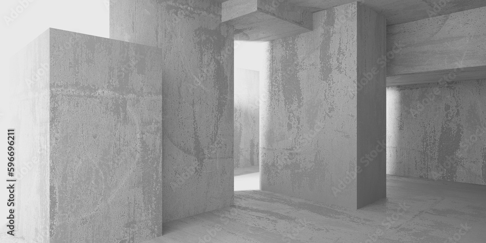 Abstract empty modern interior. Concrete walls Abstract empty modern interior. Concrete walls