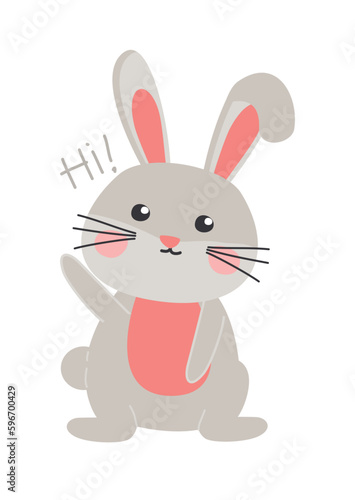 Cute Rabbit Say Hi
